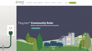 Screenshot of homepage of Nelnet Renewable Energies. More details below.