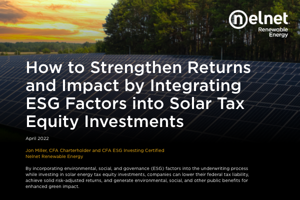 Solar Tax Equity Investors